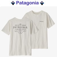 파타고니아 그래픽 키즈 어린이 청소년 반팔티 오가닉 PATAGONIA WHITE