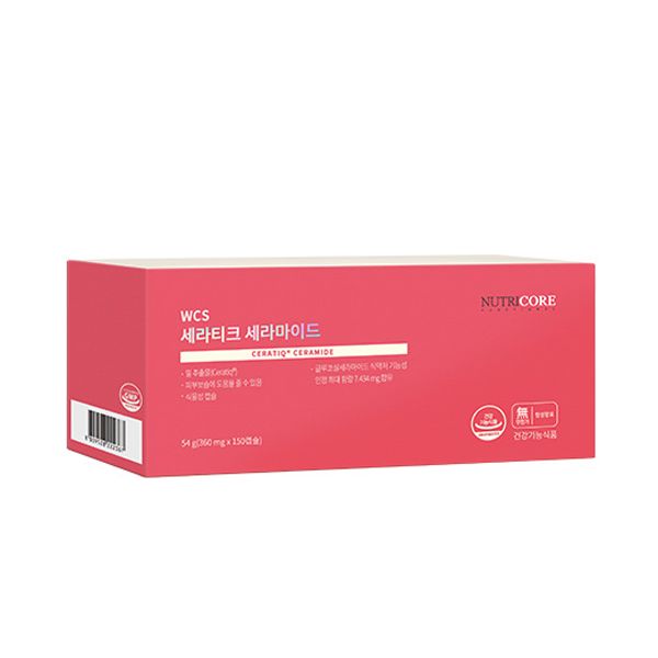 뉴트리코어 <b>세라</b>티크 <b>글루코실세라마이드</b> 10.8g - 54g x 150캡슐