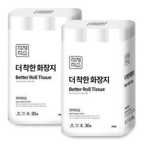 더 착한 화장지 무형광 3겹 30M 30롤 2개 총60롤