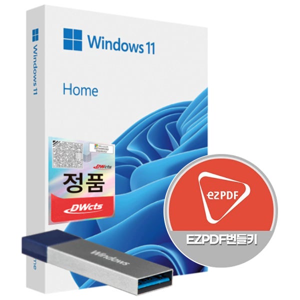 [한국정품]MS 윈도우 11 Windows Home FPP 영구제품키 USB 설치