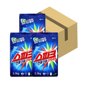 애경 스파크 5.5kgX3개입(1박스) 세탁세제 가루세제 찬물전용