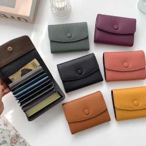 가죽 아코디언 여자 카드지갑 명품 명함지갑