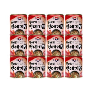 유동 뚝배기 캔 통조림 번데기탕 얼큰한맛 280g 12개