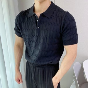 남자니트반팔 머슬핏 반팔 니트
