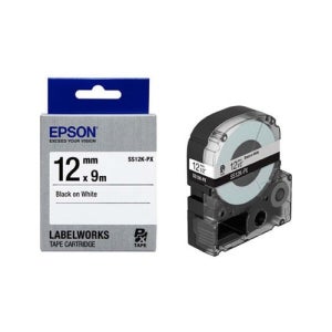 엡손 라벨테이프 SS12K-PX 12mmX9m 흰색 검정