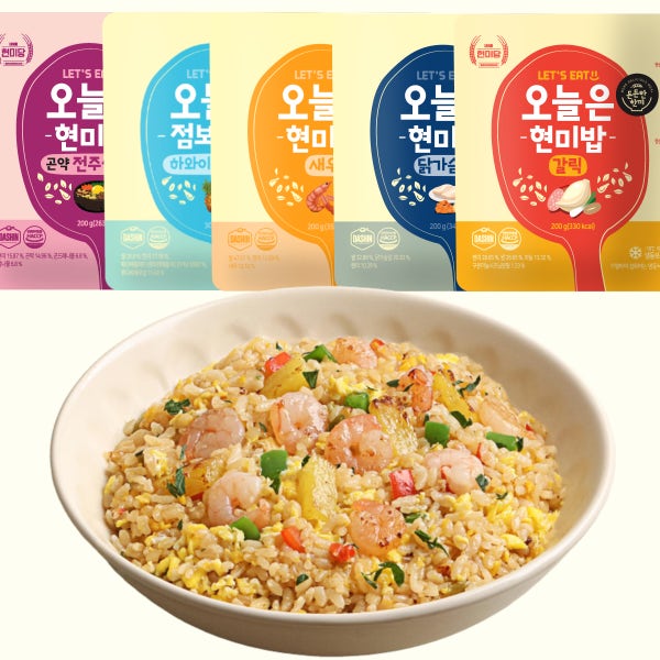 다신샵 저당 오늘은현미밥 닭가슴살 17종 / 냉동 현미 볶음밥 식단관리