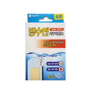 대일제약 아쿠아 방수 밴드 표준 혼합 대형 상처 반창고