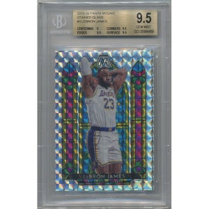 [LeBron James] 2019/20 Panini Mosaic Stained Glass Prizm BGS 9.5