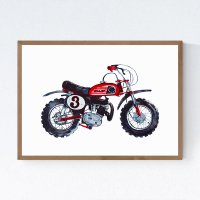 모터사이클 1, 바이크 오토바이 기계 포스터 남자방 인테리어 그림