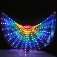 댄스 벨리 에어로빅 소품 부채 레이스 램프 구슬 날개 나비 글로우 할로윈 컬러 쇼 성인