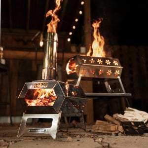 800도씨 캠핑 화로대 바베큐 그릴 불멍 거북선 화로 연통형