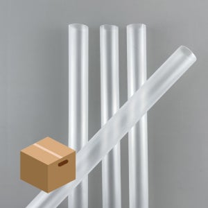 12mm 25cm 일회용 버블티용 일자 벌크 투명 빨대 (1박스 3,200개입)
