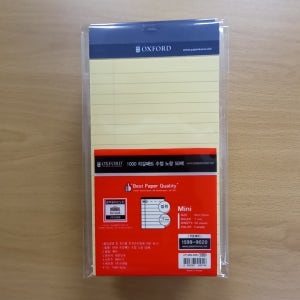 옥스포드 리갈패드 미니 기자수첩 노랑 1권