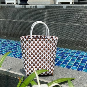 [단독제작] 감각적이고 가벼운 데일리 라탄백 모로칸 롱 브라운