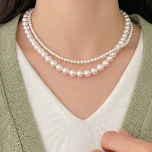 실버925 스와로브스키 진주 목걸이 6size