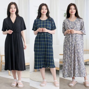 홈원피스 플리츠 주름 랩 롱 빅사이즈 냉장고 원피스 홈드레스