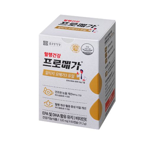 종근당 프로메가 알티지 <b>오메가3</b> 듀얼 60캡슐 rTG 임산부 장용성 <b>효능</b>