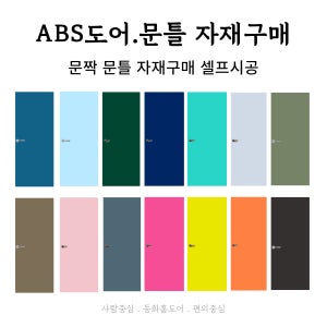 [자재구매 셀프시공] ABS도어 문짝 방문 욕실문 PVC