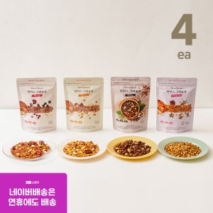 엄선한 견과 통곡물이 가득, 파머스그래놀라 귀리 단백질 시리얼 4개