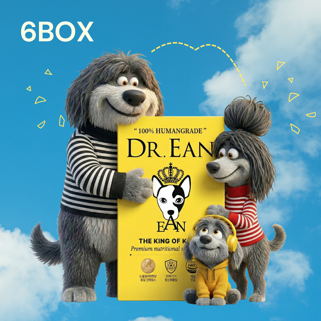 닥터이안 반려<b>동물</b> 반려견 강아지 종합 영양제 눈물자국 피부 관절염 간건강 30포, 6개