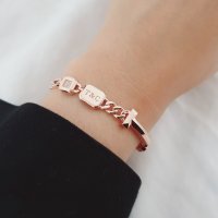 mhjewelry 14k 이니셜 체인 팔찌