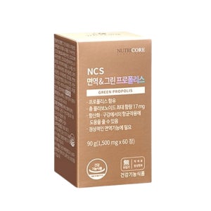 뉴트리코어 NCS 면역엔 그린프로폴리스 1500mg x 60정 1개월분
