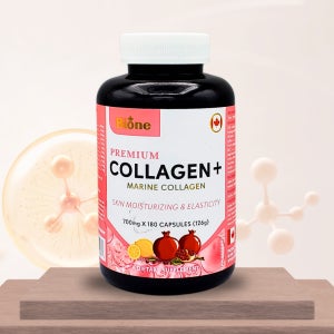 바이원 프리미엄 캐나다 저분자 어류 피쉬 마린 콜라겐 플러스 700mg 180캡슐, 1개