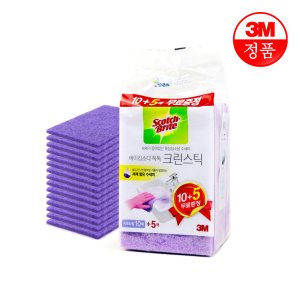 3M 크린스틱 베이킹소다 톡톡 시트타입(수세미형) 10매 + 5매