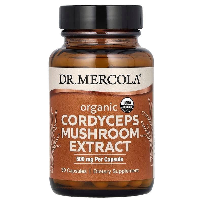 Dr. Mercola 동충하초 버섯 추출물 500mg 30캡슐 베타글루칸