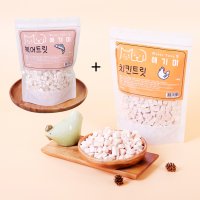 애기미 고양이간식 동결건조 애견트릿 북어+치킨 360g