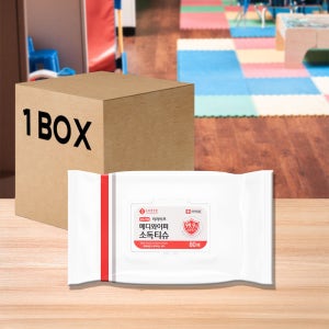 메디와이퍼 살균 손소독티슈 80매 1박스 24개입 향균