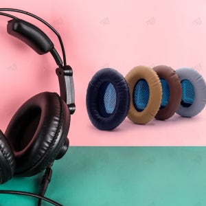 BOSE 헤드폰 캡 교체 이어패드 QC25 QC35 AE2 QC15 호환용 헤드폰 귀쿠션 커버 회색 2P