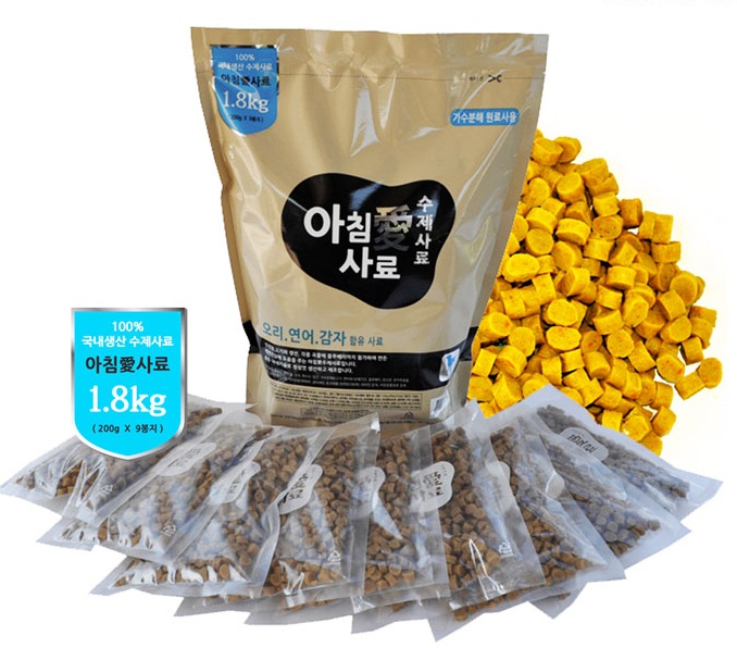 아침애사료 오리연어감자1.8kg 높은 기호성 수제사료