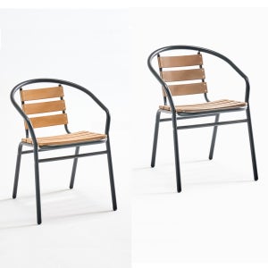 야외용의자 수지목 알루미늄 카페 티테이블체어 CA025D