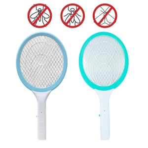 퍼굿 휴대용 캠핑 건전지모기채 파리채 건전지포함 색상랜덤