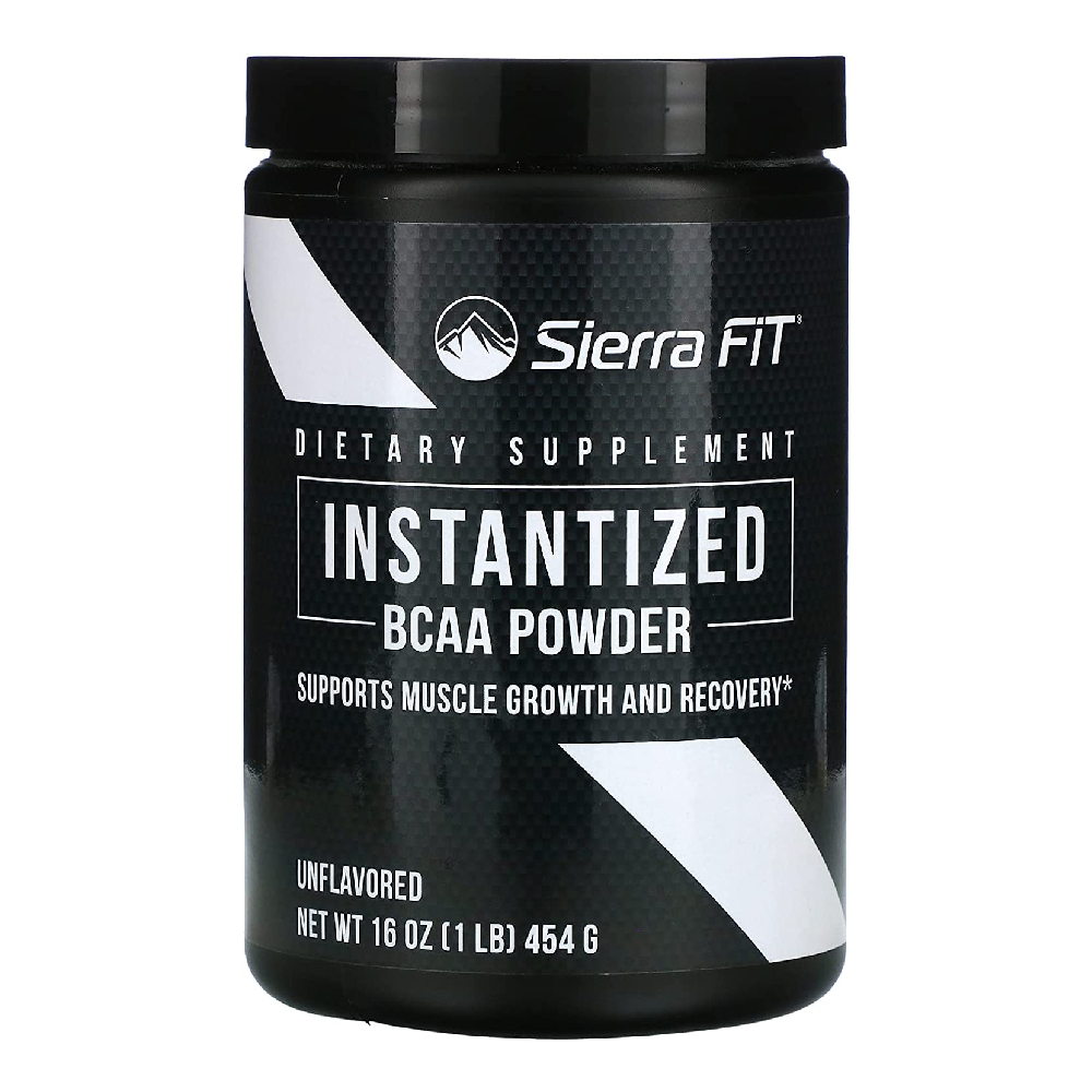 <b>시에라핏</b> <b>Sierra Fit</b> 인스턴트 BCAA 파우더 무향 아미노산 <b>단백질</b> L 류신 이소류신 발린 16 oz(454 g)