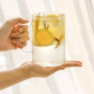 내열유리컵 음료수 주스 유리잔 투명 글라스 홈카페 커피잔 1000ml