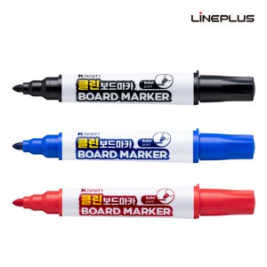 라인플러스 클린보드마카 1자루 라인프러스 잘지워지는 선명한 화이트보드 펜