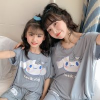 마이멜로디 여아잠옷 sanrio kuromi cinnamoroll 만화 잠옷 여름 얇은