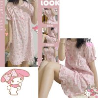 마이멜로디 여아잠옷 Kawaii sanrio 멜로디 nightdress 반팔 잠옷 여성