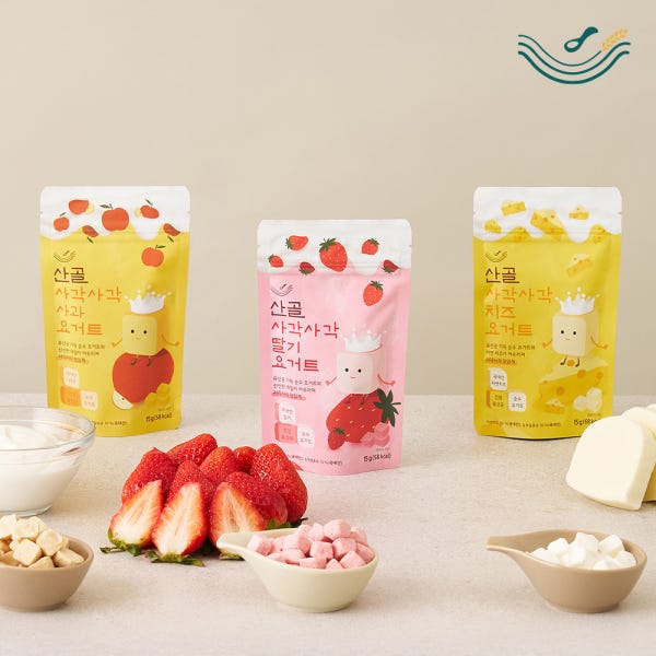 [산골이유식] 산골 사각사각 요거트(사과, 딸기)