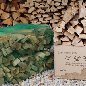 캠핑 참나무 장작 10kg 경남장작 국내산 불멍 땔감