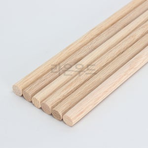 레드오크 목봉 15파이 길이 600mm 나무봉 환봉 원목 목재