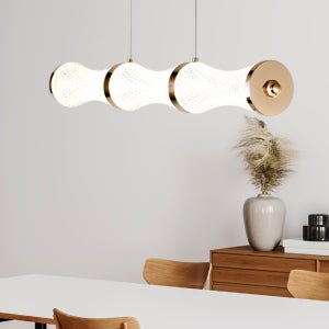 LED 칼리아 3등 골드 인테리어 펜던트조명 LED일체형 조명 30W 주백색