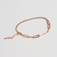 HALF CHAIN TENNIS BRACELET