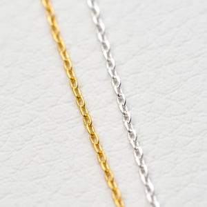 네일처방 플랫 케이블 베이직 네일 체인 골드 실버 24cm