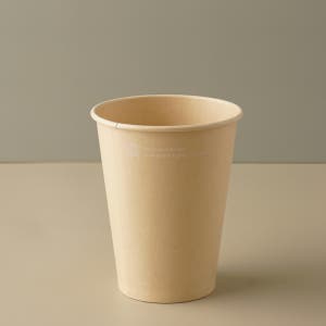 380ml 대나무 종이컵 100개 12온스 아이스 겸용 양면 PLA 코팅 친환경 일회용 카페 테이크아웃