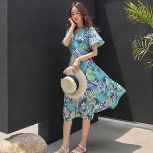 휴양지원피스 여름 랩원피스 바캉스 휴가 동남아 해외여행 자체제작 FRC70