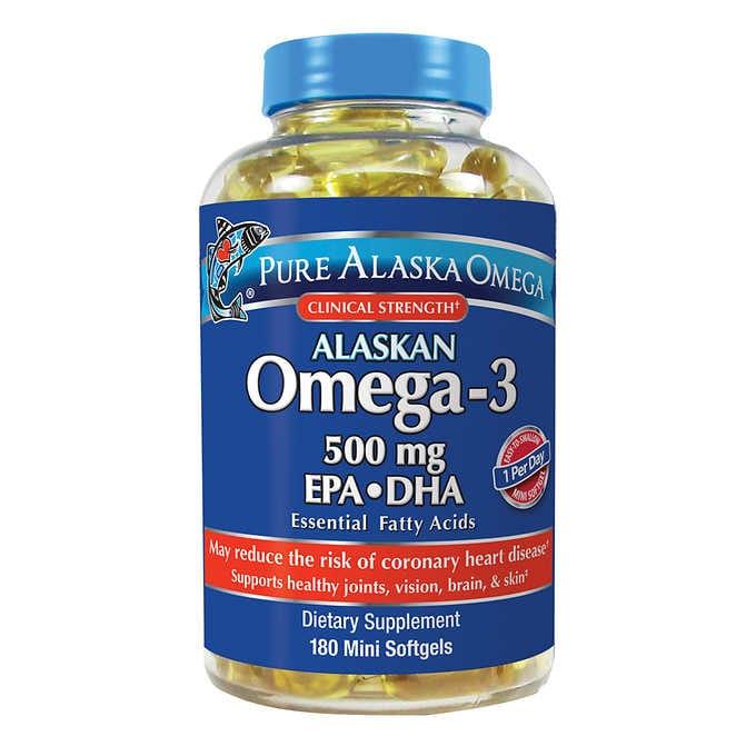 <b>퓨어 알래스카 오메가</b> 오메가 180정 <b>Pure Alaska Omega</b> Omega 3 500 mg EPADHA