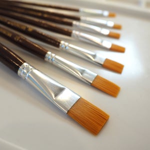 맘아트 수채화 납작붓 7종 브러쉬 평붓 세트